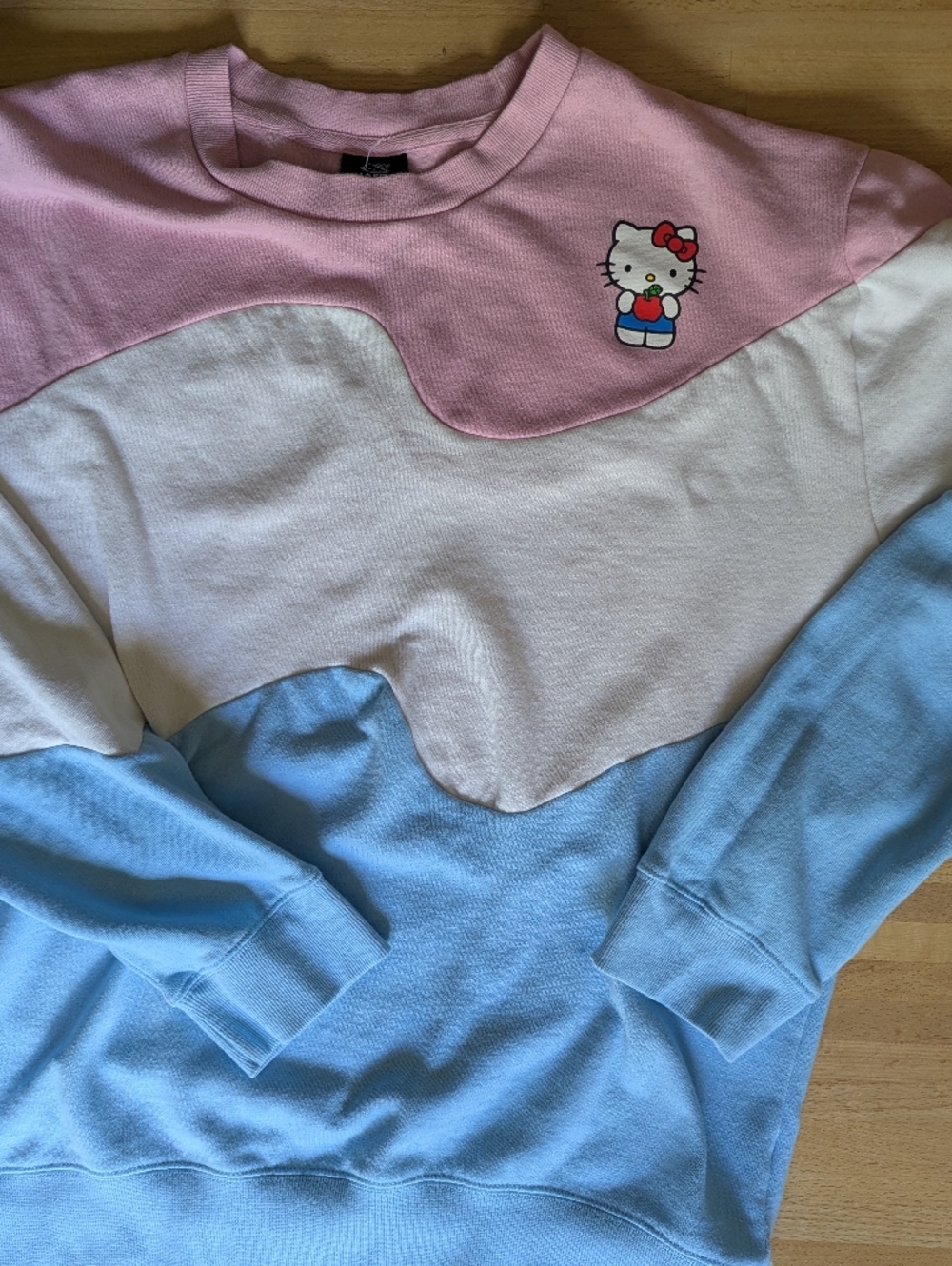 Sanrio Hello Kitty Pastel Colorblock Sweatshirt Size XL